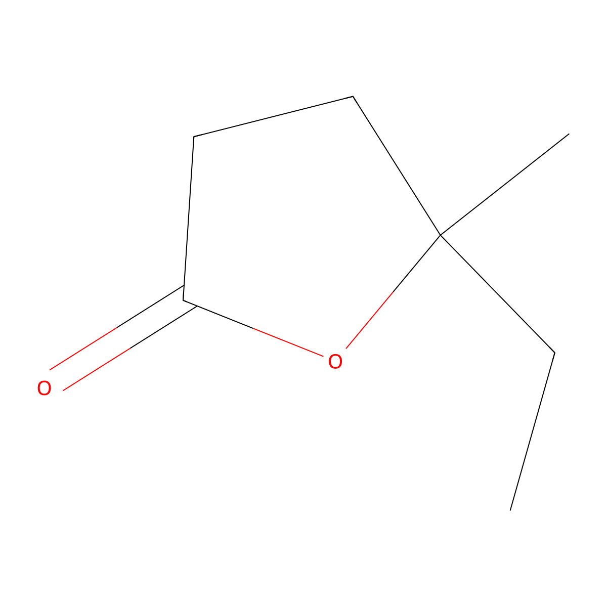 5-Ethyl-5-methyloxolan-2-one molecular structure, CAS 2865-82-9