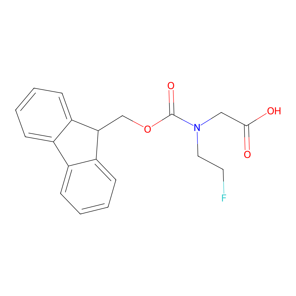N-Fmoc-N-(2-fluoroethyl)glycine molecular structure, CAS 2865160-63-8