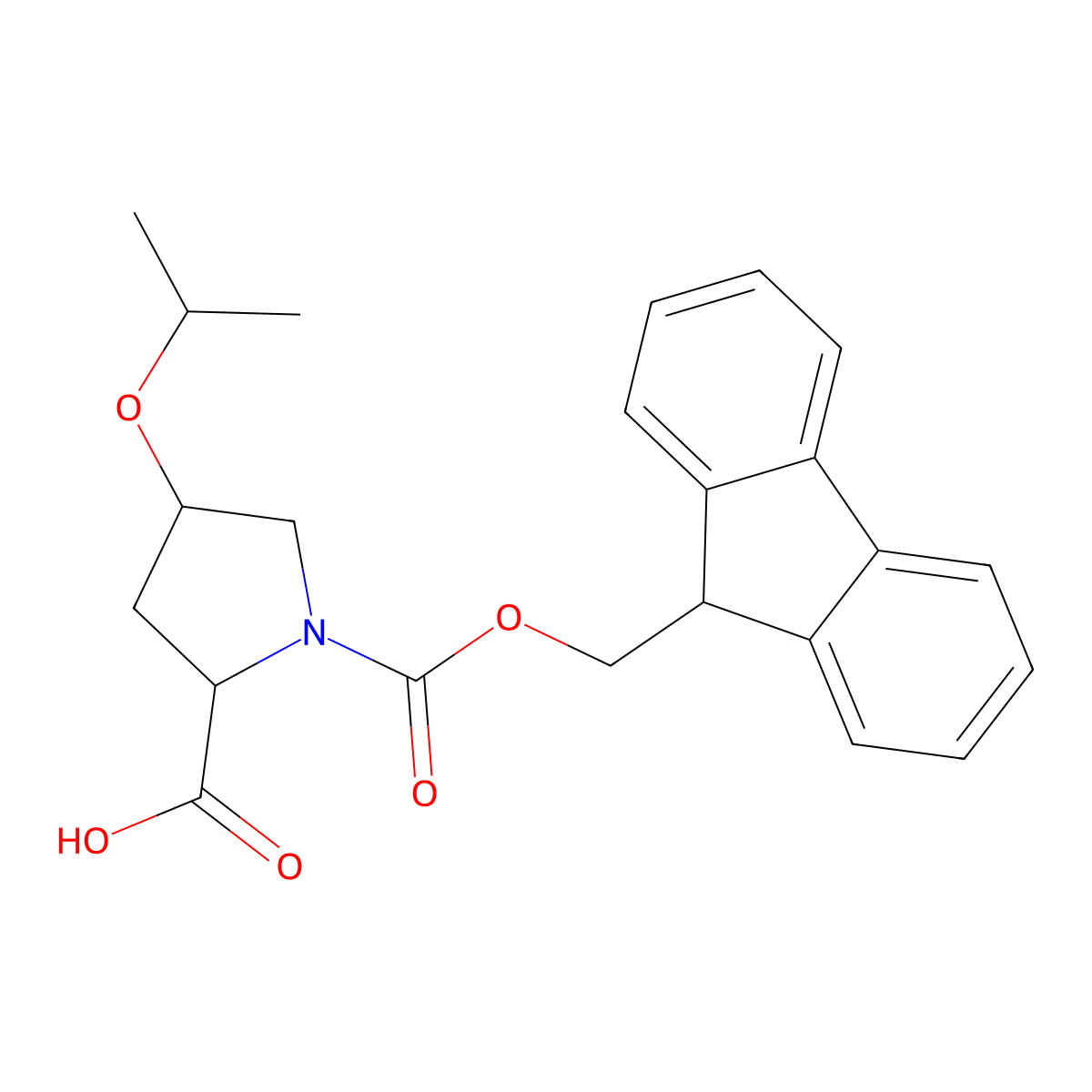 Fmoc-(4R)-4-isopropoxy-L-proline molecular structure, CAS 2865160-64-9