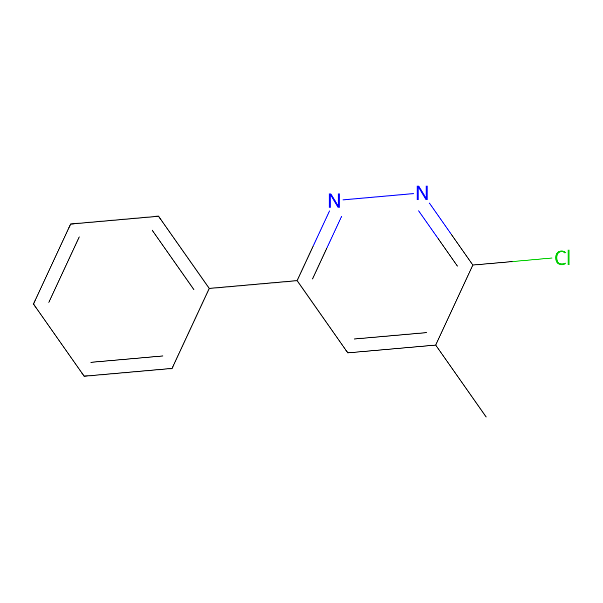 3-Chloro-4-methyl-6-phenylpyridazine molecular structure, CAS 28657-39-8