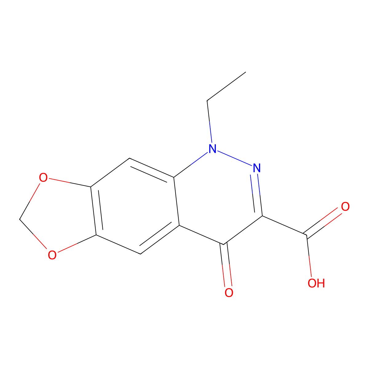 Cinoxacin molecular structure, CAS 28657-80-9