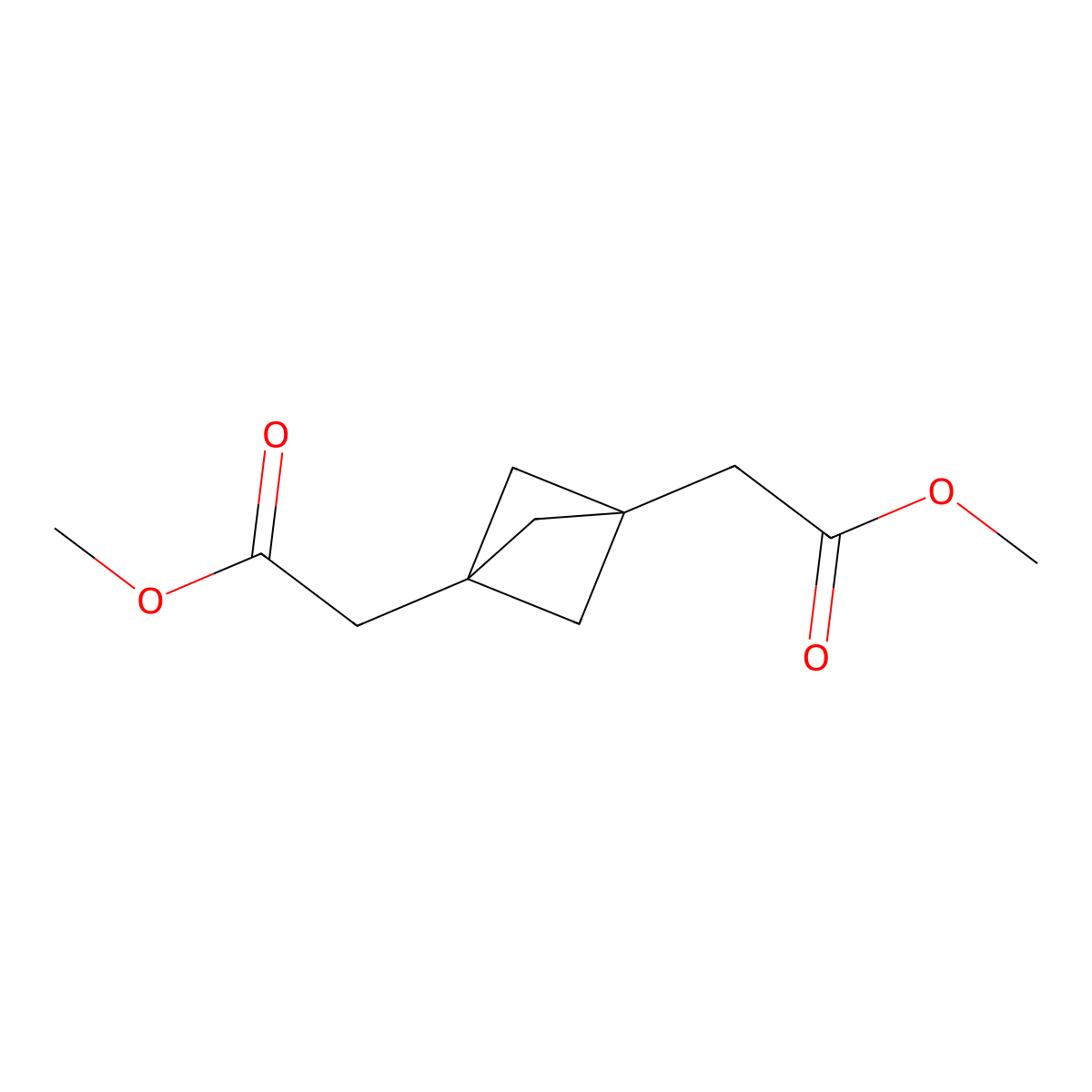 Methyl 2-[3-(2-methoxy-2-oxo-ethyl)-1-bicyclo[1.1.1]pentanyl]acetate molecular structure, CAS 2865815-84-3