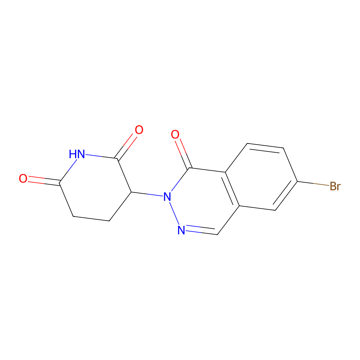 3-(6-Bromo-1-oxophthalazin-2(1H)-yl)piperidine-2,6-dione molecular structure, CAS 2865859-71-6