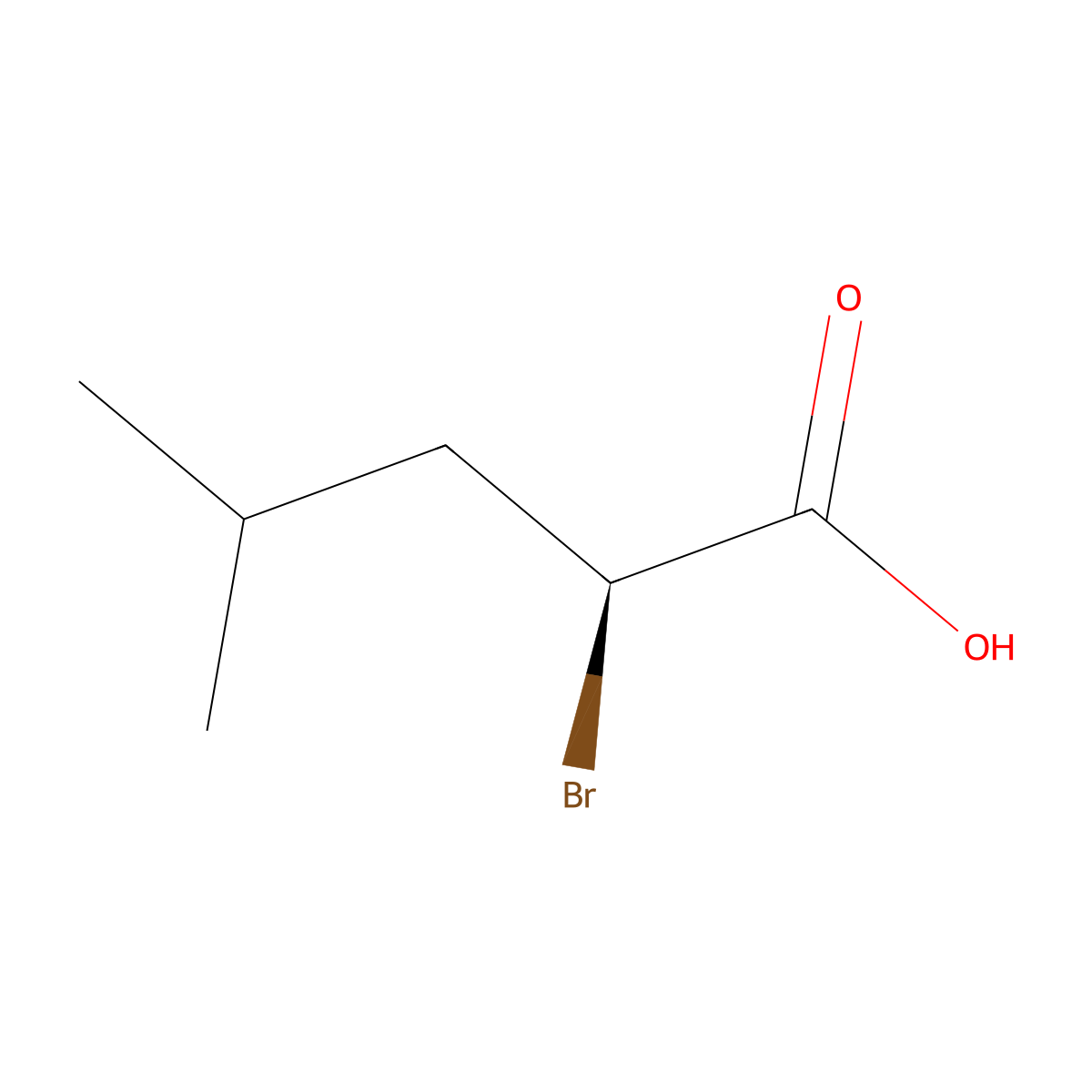 (S)-2-bromo-4-methylpentanoic acid molecular structure, CAS 28659-87-2
