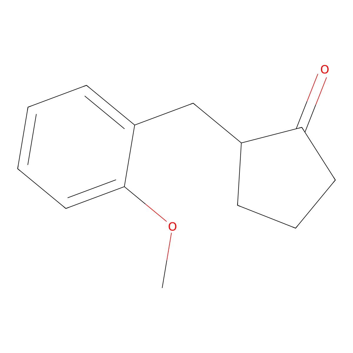 2-[(2-Methoxyphenyl)methyl]cyclopentan-1-one molecular structure, CAS 2866-63-9