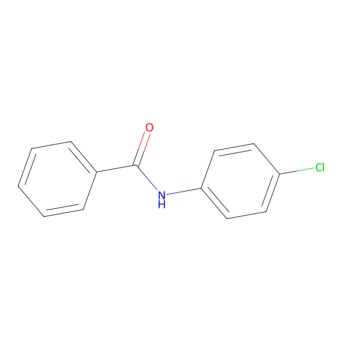 Benzamide, N-(4-chlorophenyl)- molecular structure, CAS 2866-82-2