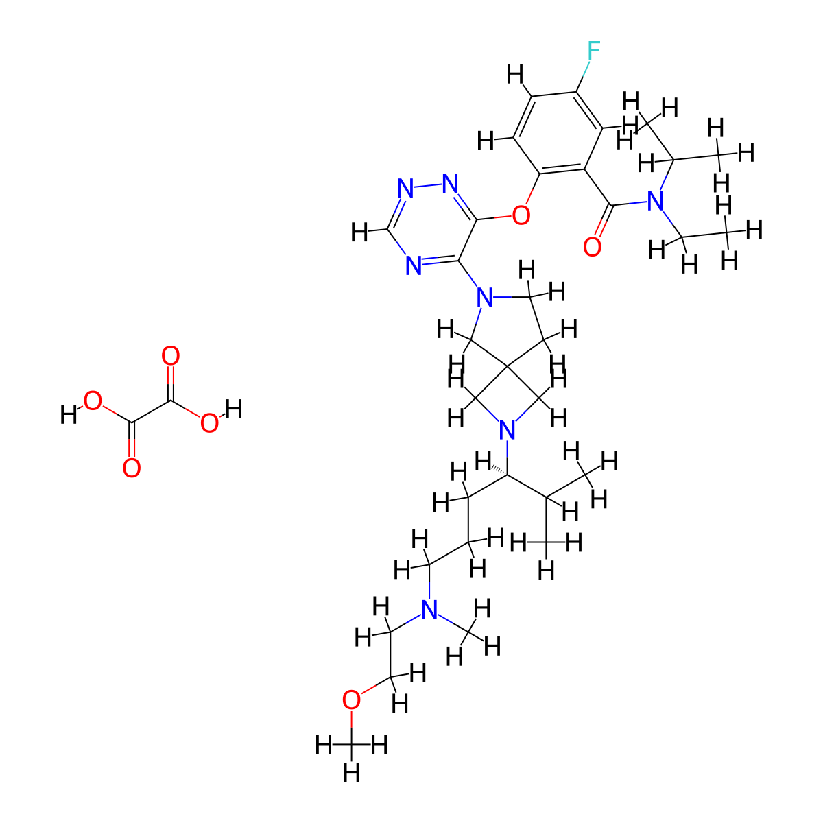 Bleximenib oxalate molecular structure, CAS 2866179-95-3