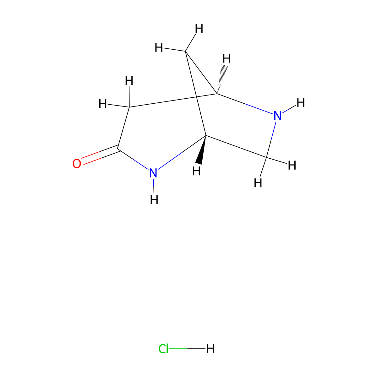 (1R,5R)-2,6-diazabicyclo[3.2.1]octan-3-one hydrochloride molecular structure, CAS 2866253-56-5