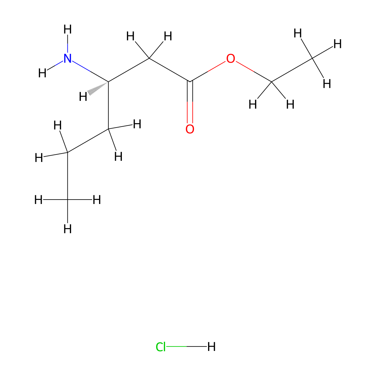 ethyl (3R)-3-aminohexanoate hydrochloride molecular structure, CAS 2866253-62-3