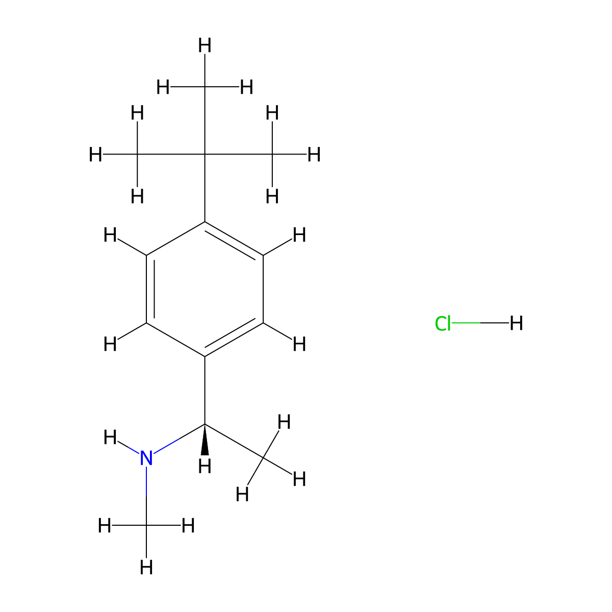 [(1S)-1-(4-tert-butylphenyl)ethyl](methyl)amine hydrochloride molecular structure, CAS 2866253-64-5