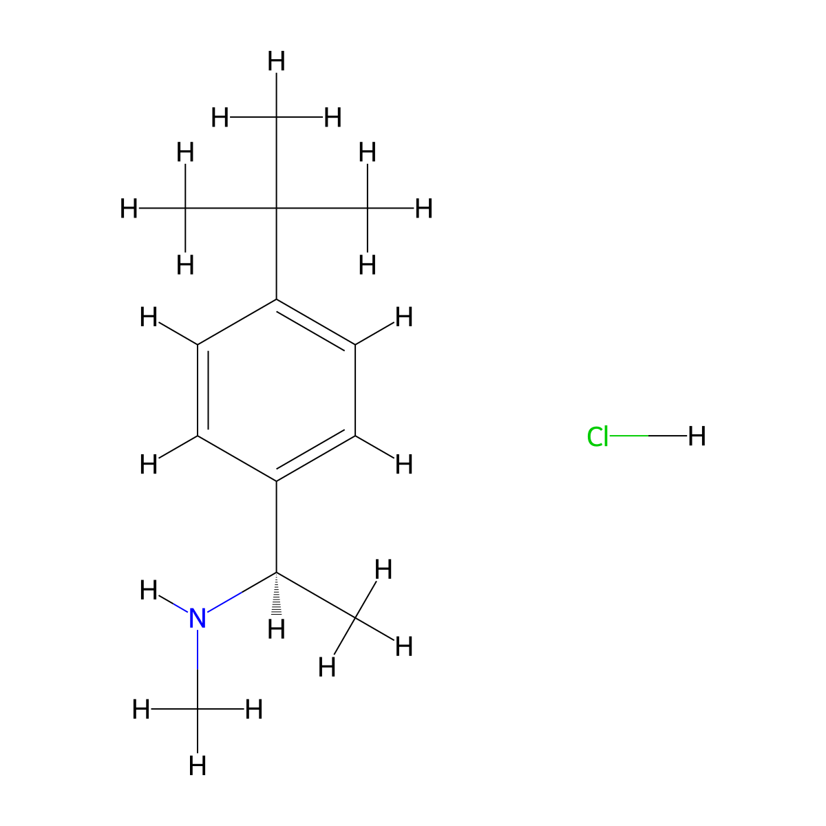 [(1R)-1-(4-tert-butylphenyl)ethyl](methyl)aminehydrochloride molecular structure, CAS 2866253-67-8