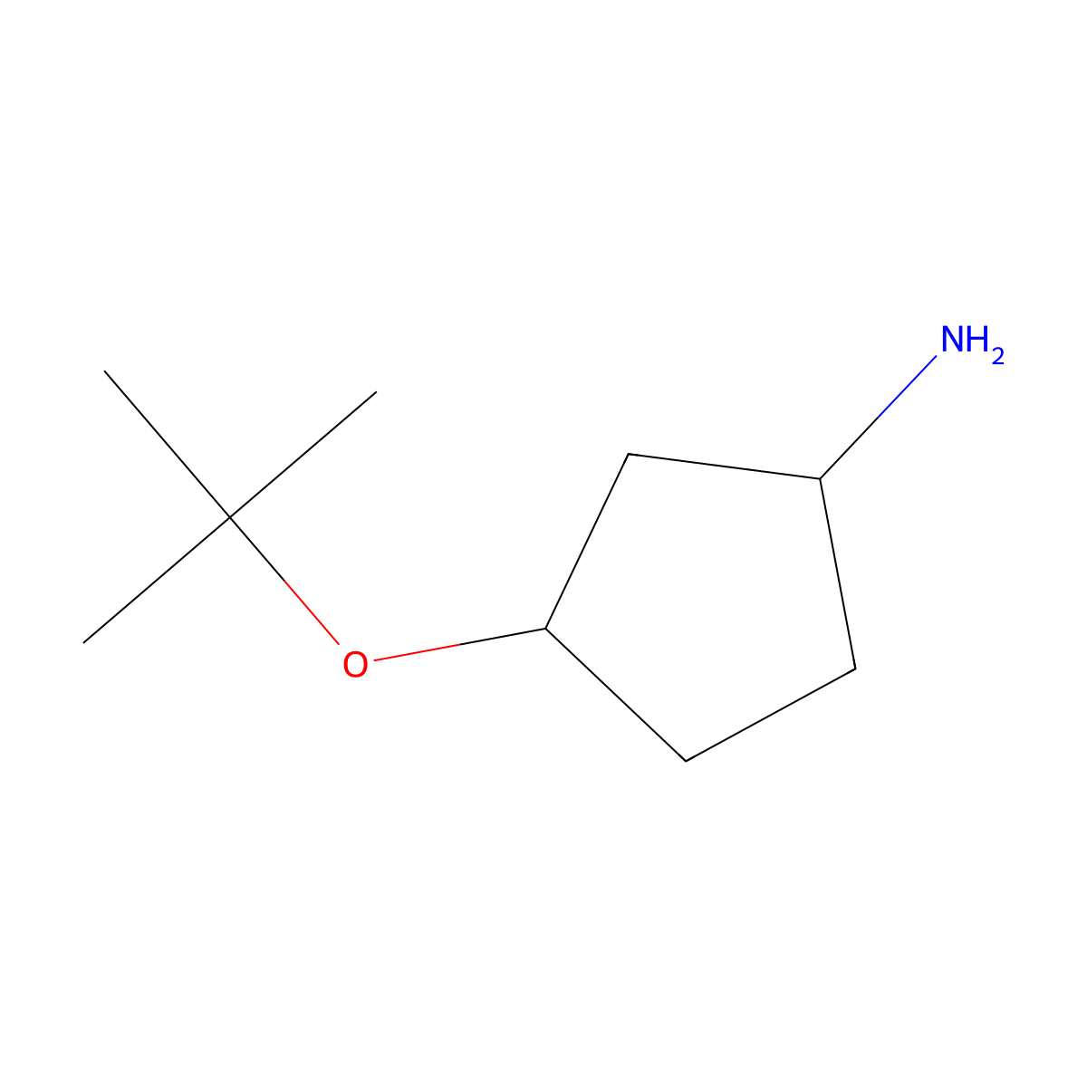 (1S,3R)-3-(tert-butoxy)cyclopentan-1-amine molecular structure, CAS 2866253-77-0