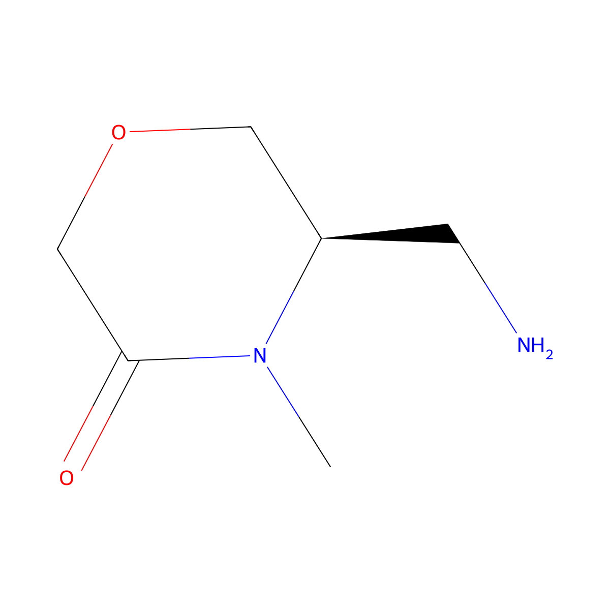(5R)-5-(aminomethyl)-4-methylmorpholin-3-one molecular structure, CAS 2866253-80-5