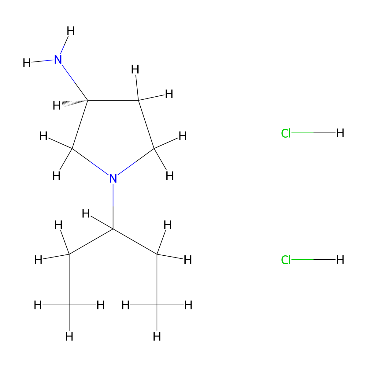(3S)-1-(pentan-3-yl)pyrrolidin-3-amine dihydrochloride molecular structure, CAS 2866253-91-8