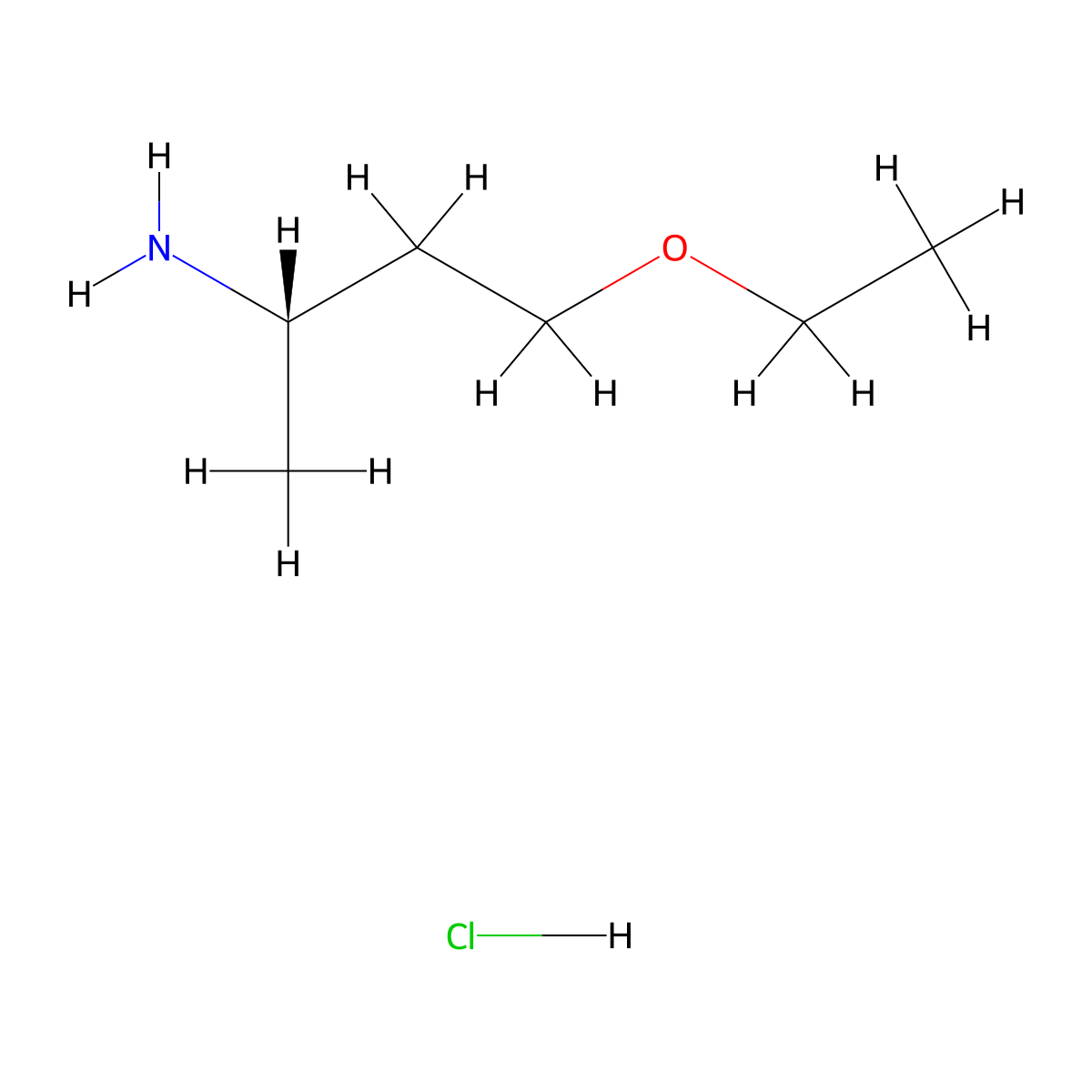 (2S)-4-ethoxybutan-2-amine hydrochloride molecular structure, CAS 2866253-92-9