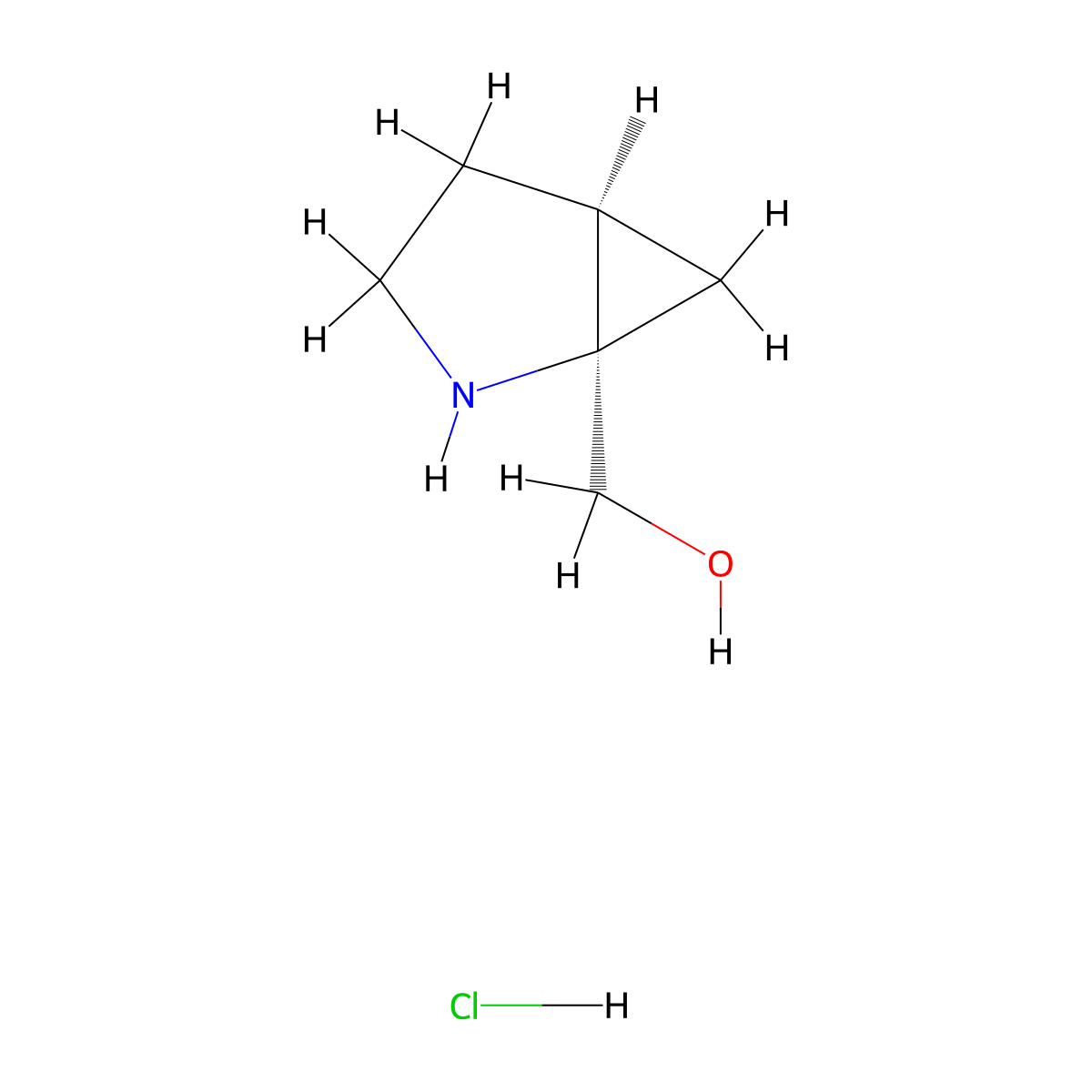 [(1R,5S)-2-azabicyclo[3.1.0]hexan-1-yl]methanol hydrochloride molecular structure, CAS 2866254-11-5
