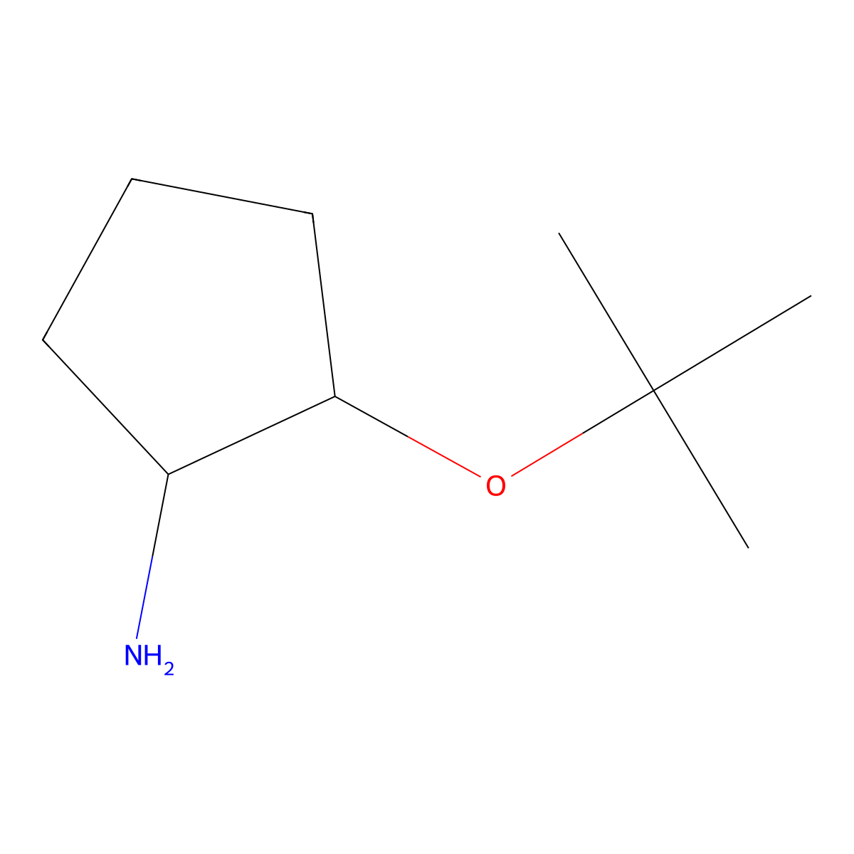 (1R,2R)-2-(tert-butoxy)cyclopentan-1-amine molecular structure, CAS 2866254-23-9
