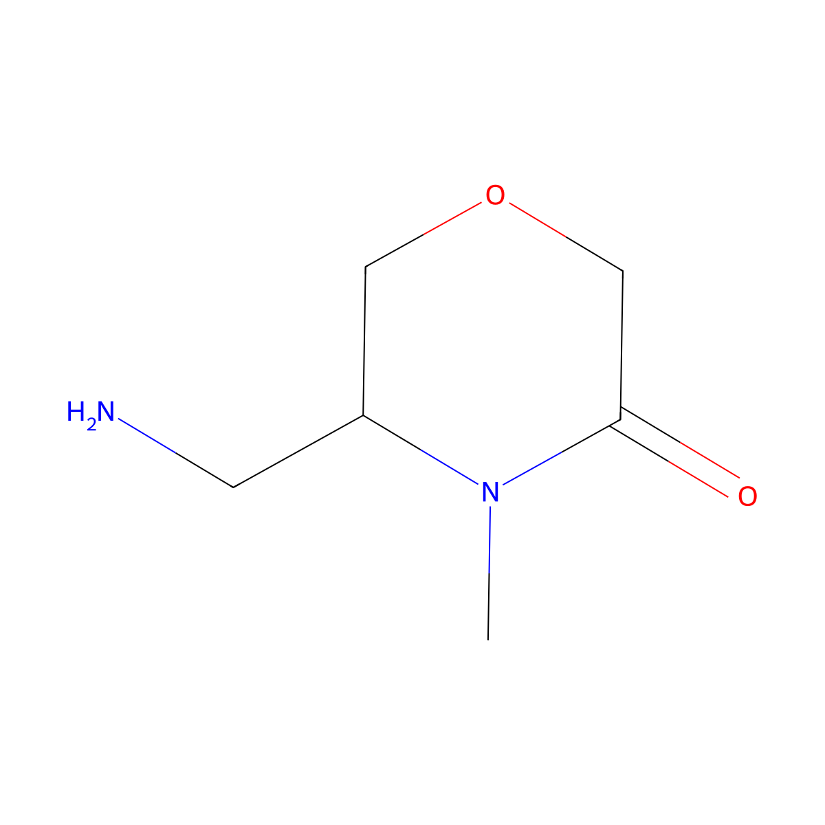 (5S)-5-(aminomethyl)-4-methylmorpholin-3-one molecular structure, CAS 2866254-29-5