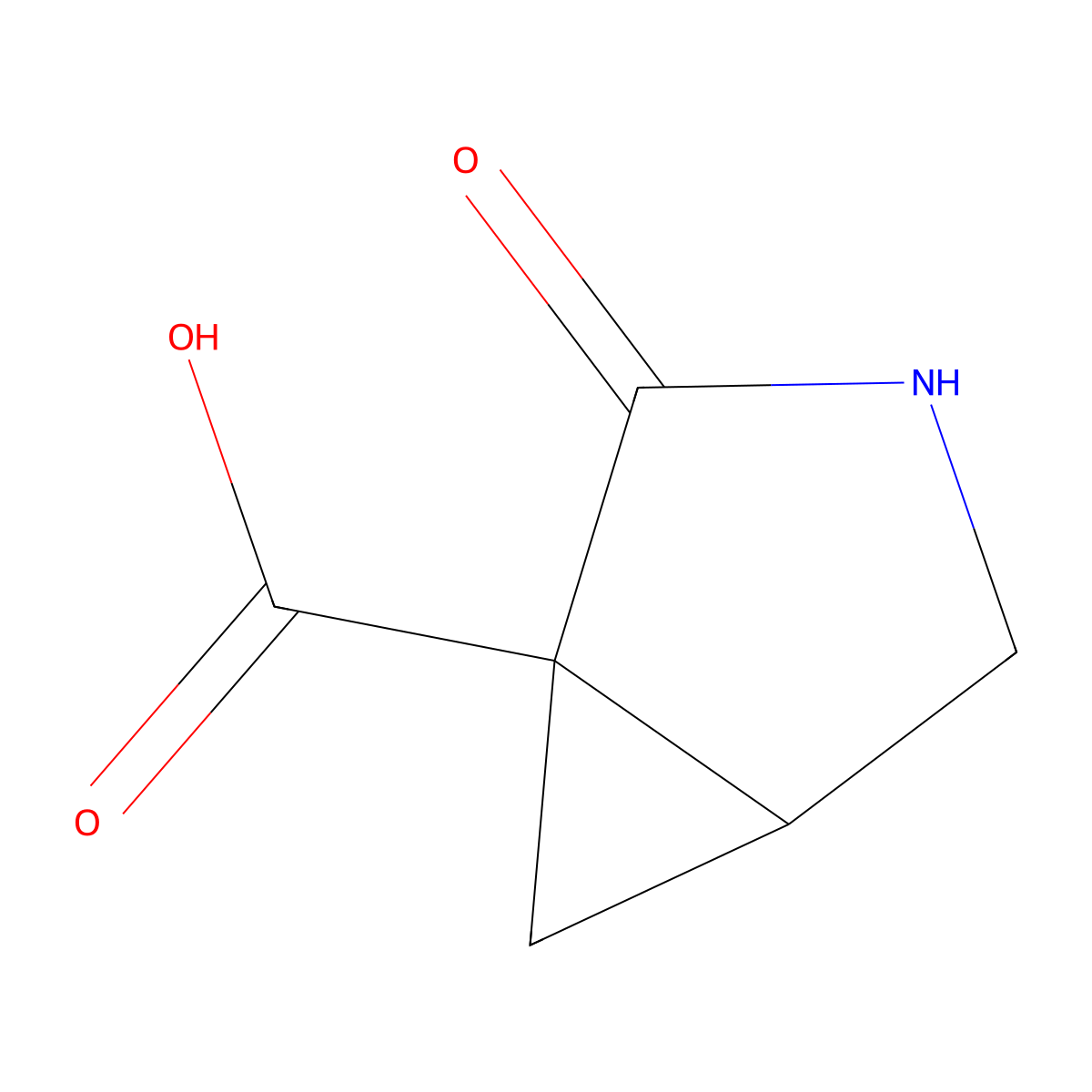 (1S,5S)-2-oxo-3-azabicyclo[3.1.0]hexane-1-carboxylic acid molecular structure, CAS 2866254-36-4