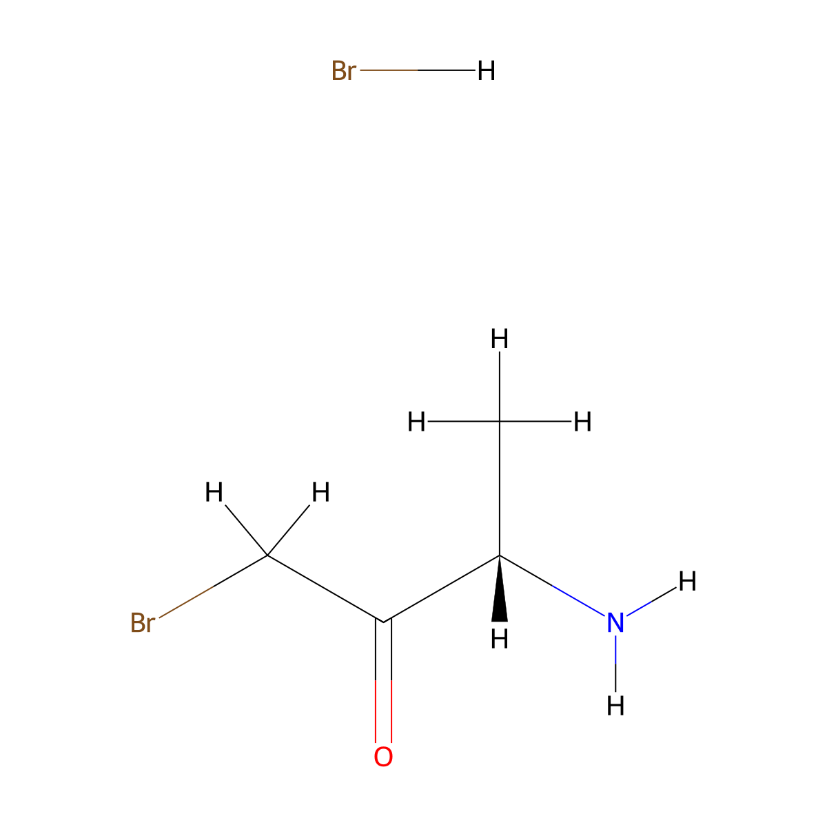 (3S)-3-amino-1-bromobutan-2-one hydrobromide molecular structure, CAS 2866254-44-4