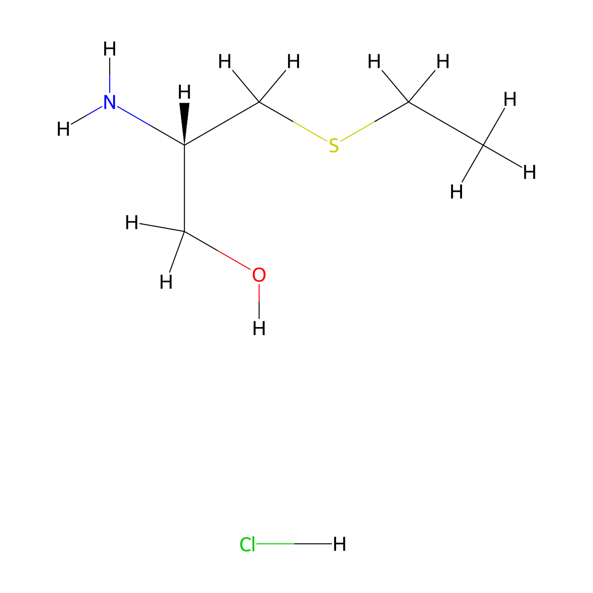 (2S)-2-amino-3-(ethylsulfanyl)propan-1-ol hydrochloride molecular structure, CAS 2866254-50-2