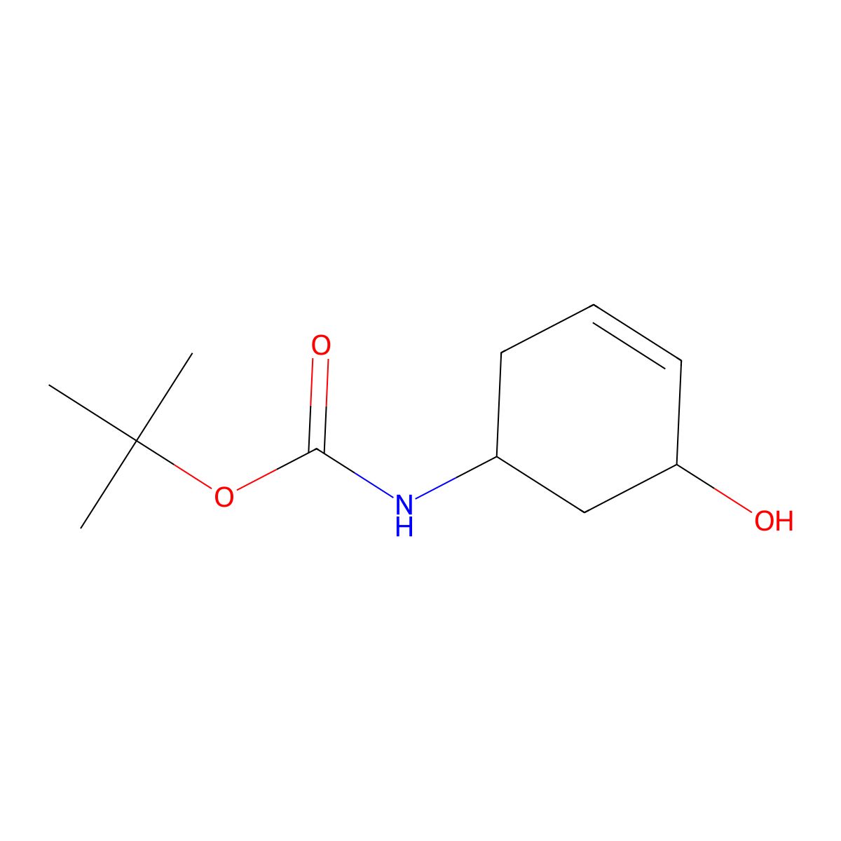 tert-butyl N-[(1R,5R)-5-hydroxycyclohex-3-en-1-yl]carbamate molecular structure, CAS 2866254-72-8