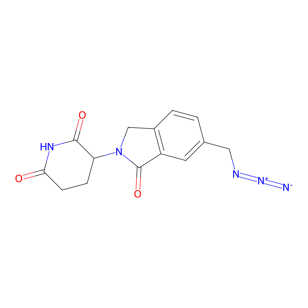 3-[6-(Azidomethyl)-1-oxo-isoindolin-2-yl]piperidine-2,6-dione molecular structure, CAS 2866306-90-1