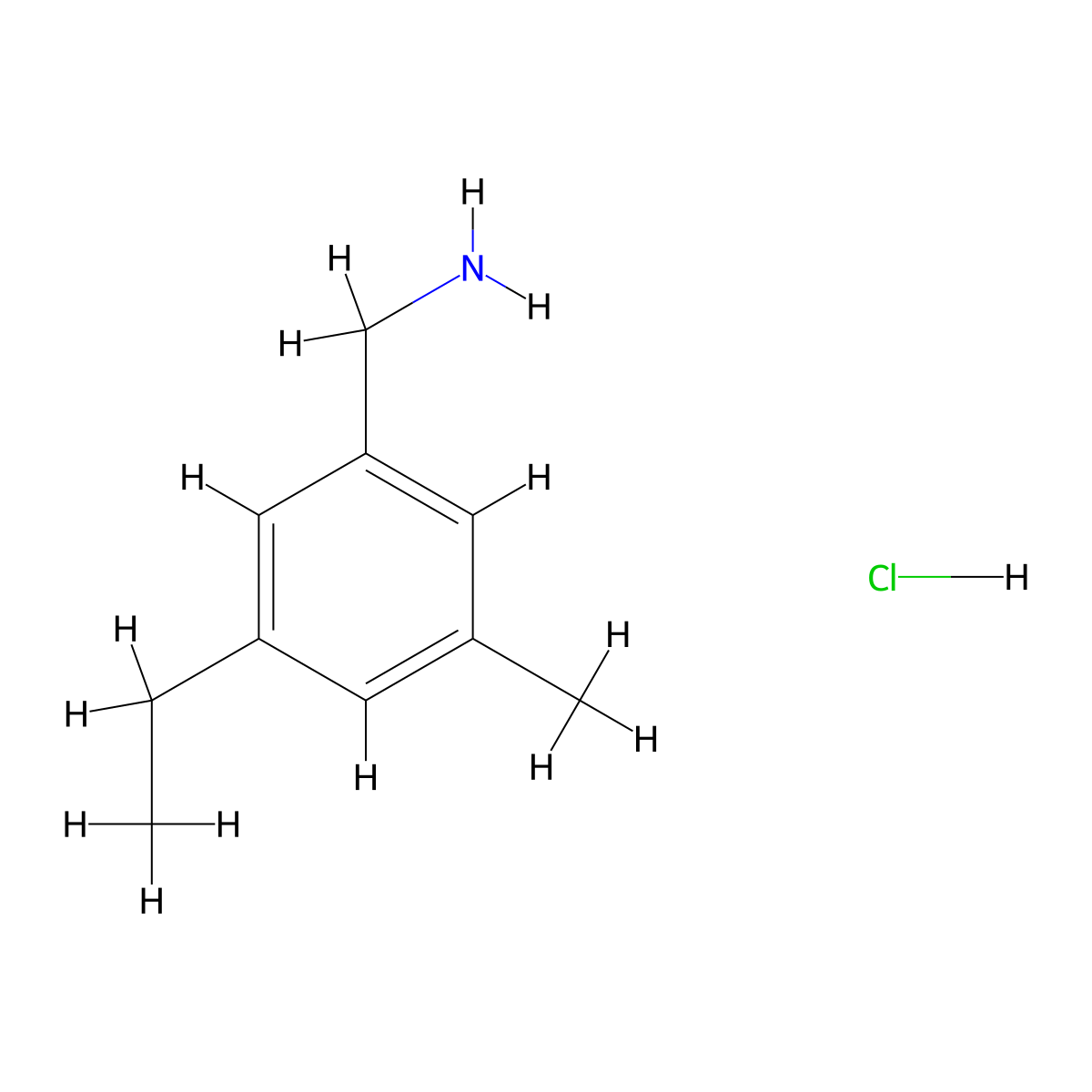 1-(3-Ethyl-5-methylphenyl)methanamine hydrochloride molecular structure, CAS 2866307-00-6