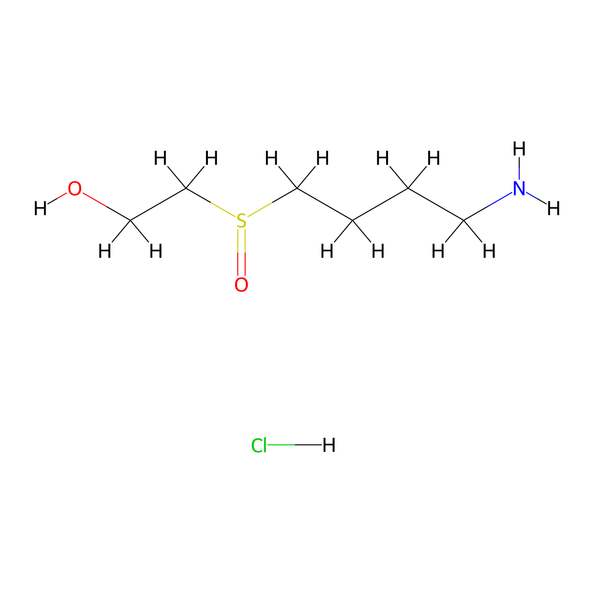 2-(4-Aminobutanesulfinyl)ethan-1-ol hydrochloride molecular structure, CAS 2866307-03-9