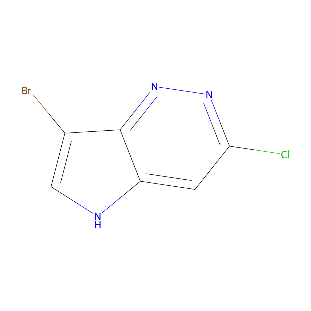 7-bromo-3-chloro-5H-pyrrolo[3,2-c]pyridazine molecular structure, CAS 2866307-28-8
