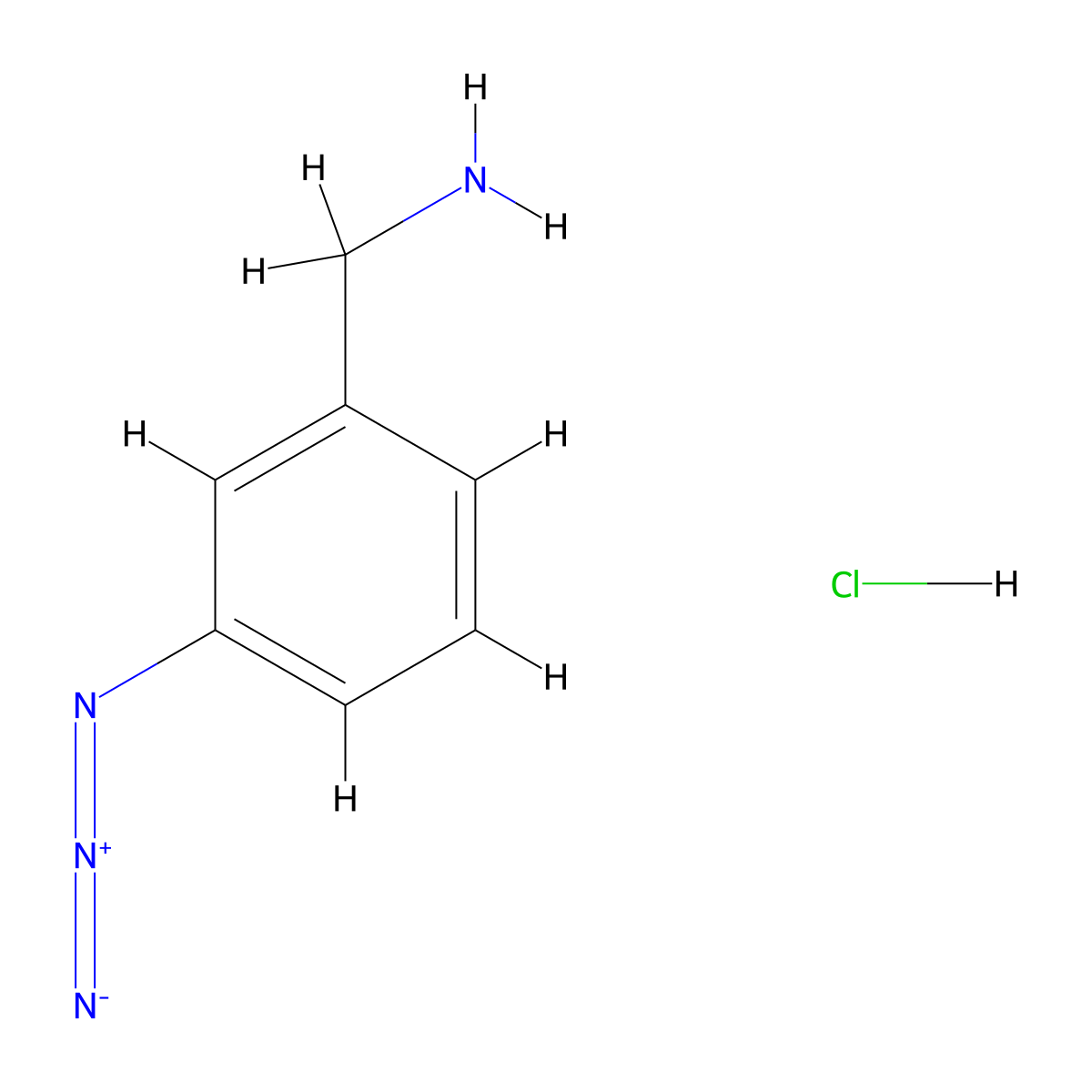 1-(3-Azidophenyl)methanamine hydrochloride molecular structure, CAS 2866307-31-3