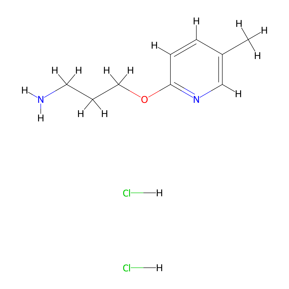 3-[(5-Methylpyridin-2-yl)oxy]propan-1-amine dihydrochloride molecular structure, CAS 2866307-36-8