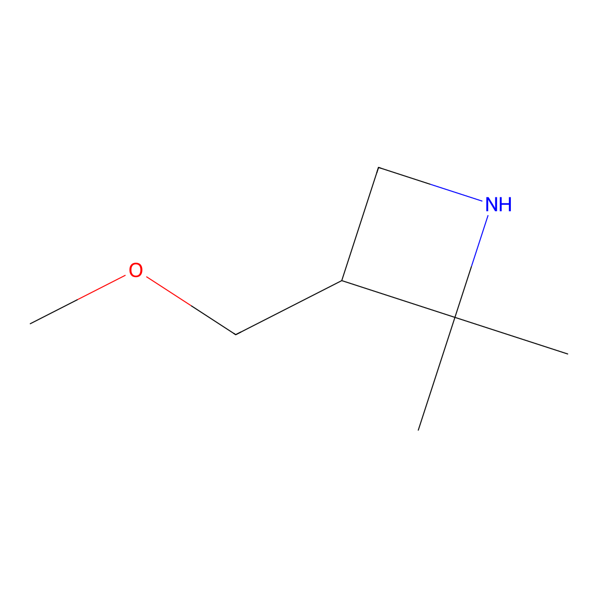 3-(Methoxymethyl)-2,2-dimethylazetidine molecular structure, CAS 2866307-43-7