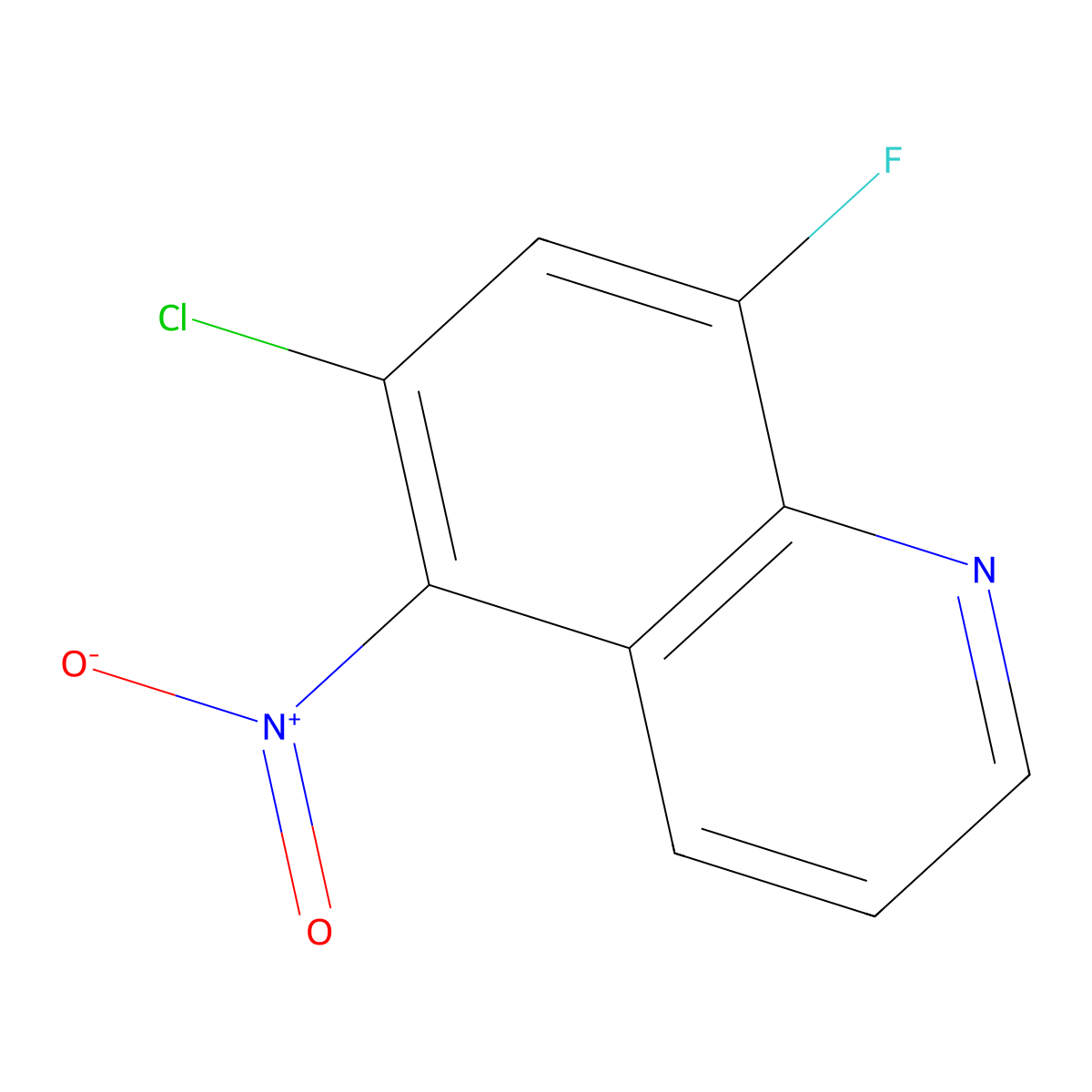 6-Chloro-8-fluoro-5-nitroquinoline molecular structure, CAS 2866307-44-8