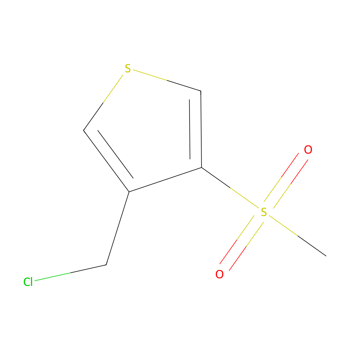 3-(Chloromethyl)-4-methanesulfonylthiophene molecular structure, CAS 2866307-51-7