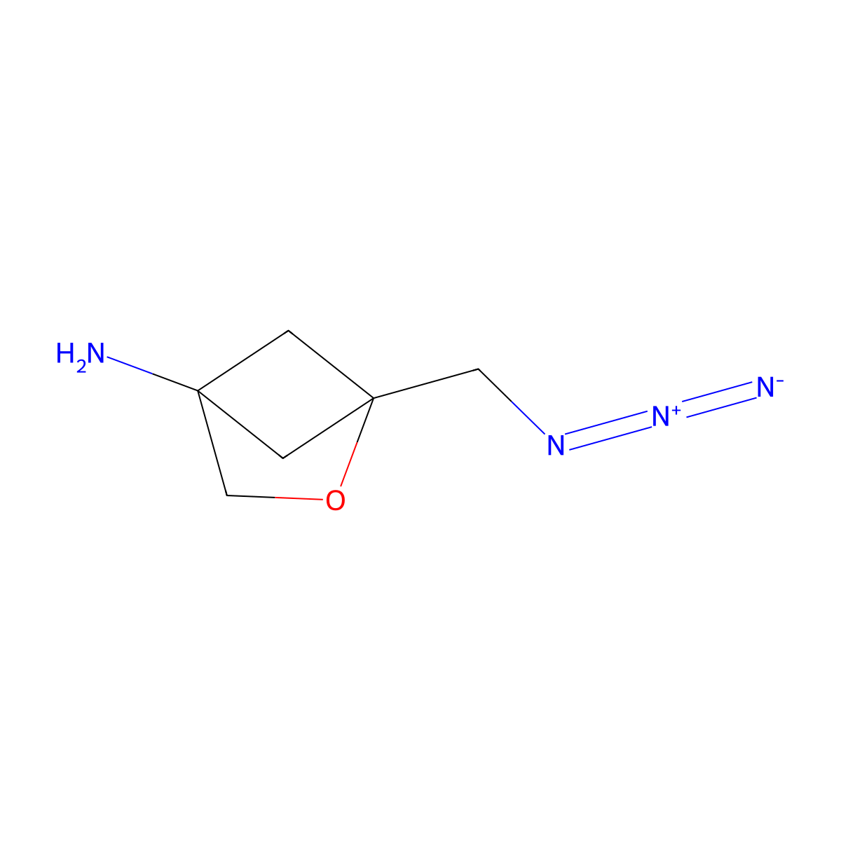 1-(Azidomethyl)-2-oxabicyclo[2.1.1]hexan-4-amine molecular structure, CAS 2866307-68-6