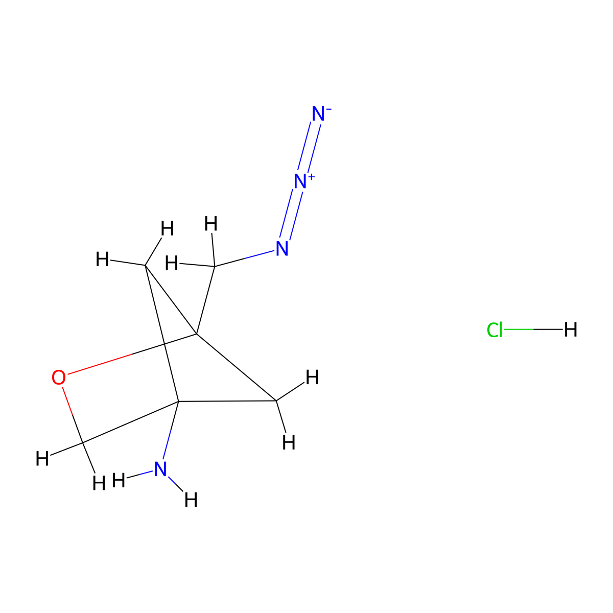 1-(Azidomethyl)-2-oxabicyclo[2.1.1]hexan-4-amine hydrochloride molecular structure, CAS 2866307-69-7