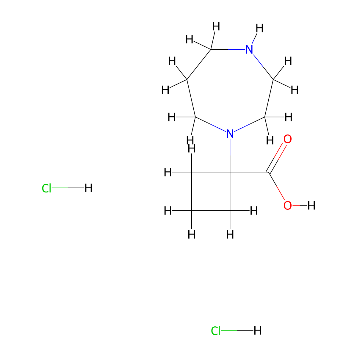 1-(1,4-Diazepan-1-yl)cyclobutane-1-carboxylic acid dihydrochloride molecular structure, CAS 2866307-77-7