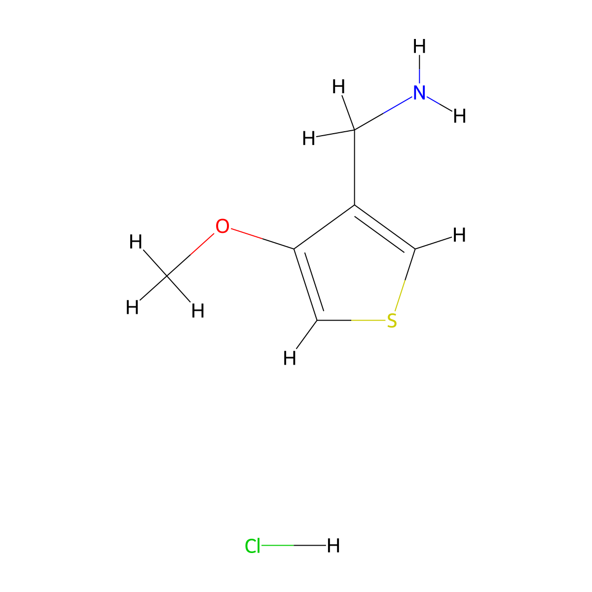 1-(4-Methoxythiophen-3-yl)methanamine hydrochloride molecular structure, CAS 2866307-79-9