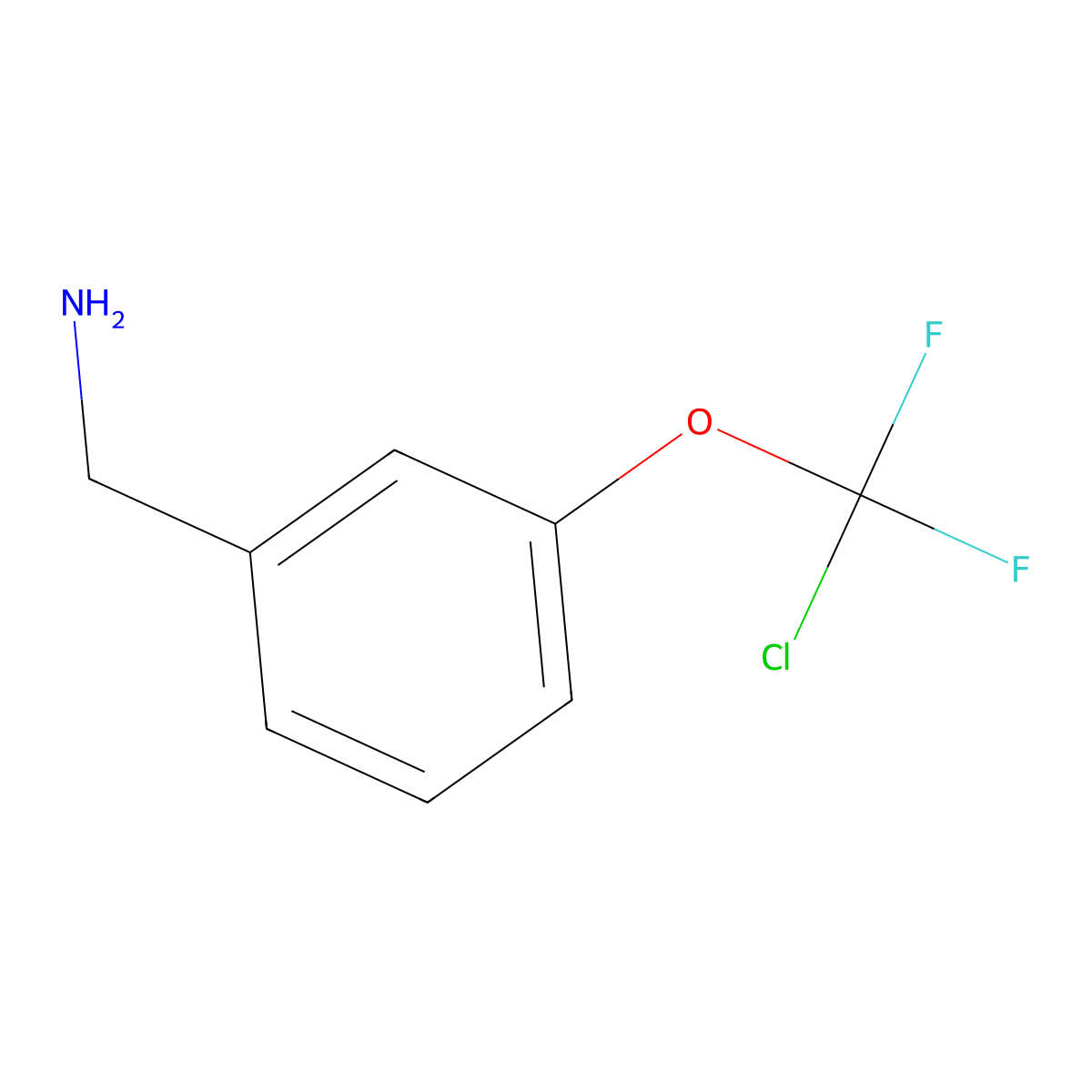 1-[3-(Chlorodifluoromethoxy)phenyl]methanamine molecular structure, CAS 2866307-83-5