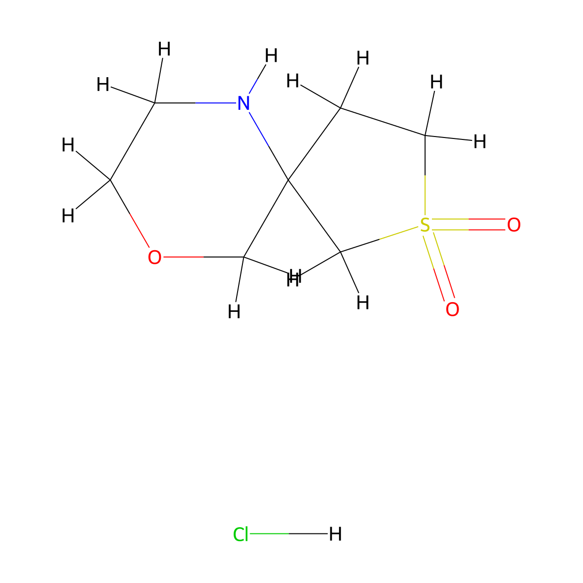 9-Oxa-2lambda6-thia-6-azaspiro[4.5]decane-2,2-dione hydrochloride molecular structure, CAS 2866308-12-3