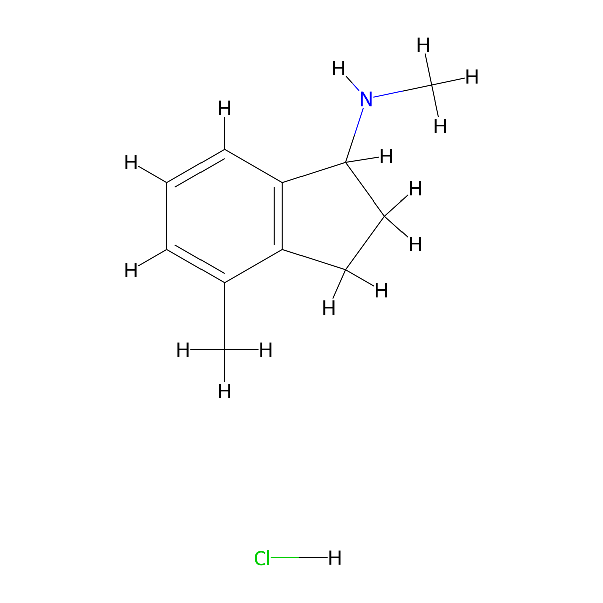 N,4-dimethyl-2,3-dihydro-1H-inden-1-amine hydrochloride molecular structure, CAS 2866308-18-9