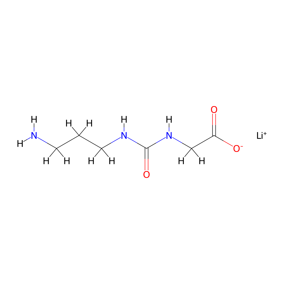 Lithium(1+) 2-{[(3-aminopropyl)carbamoyl]amino}acetate molecular structure, CAS 2866308-19-0