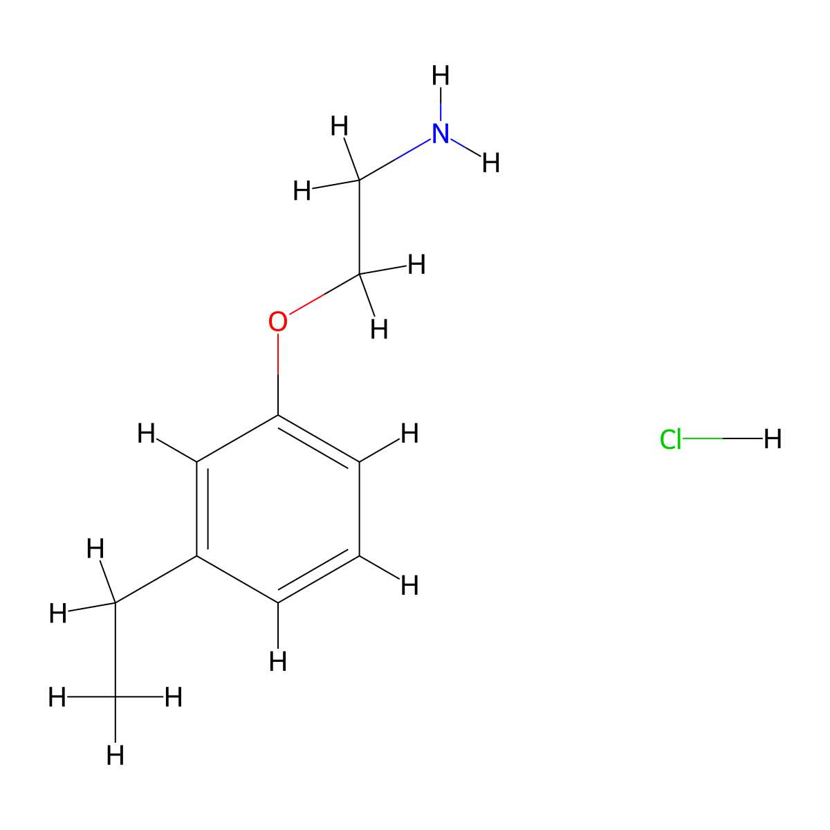 2-(3-Ethylphenoxy)ethan-1-amine hydrochloride molecular structure, CAS 2866308-32-7