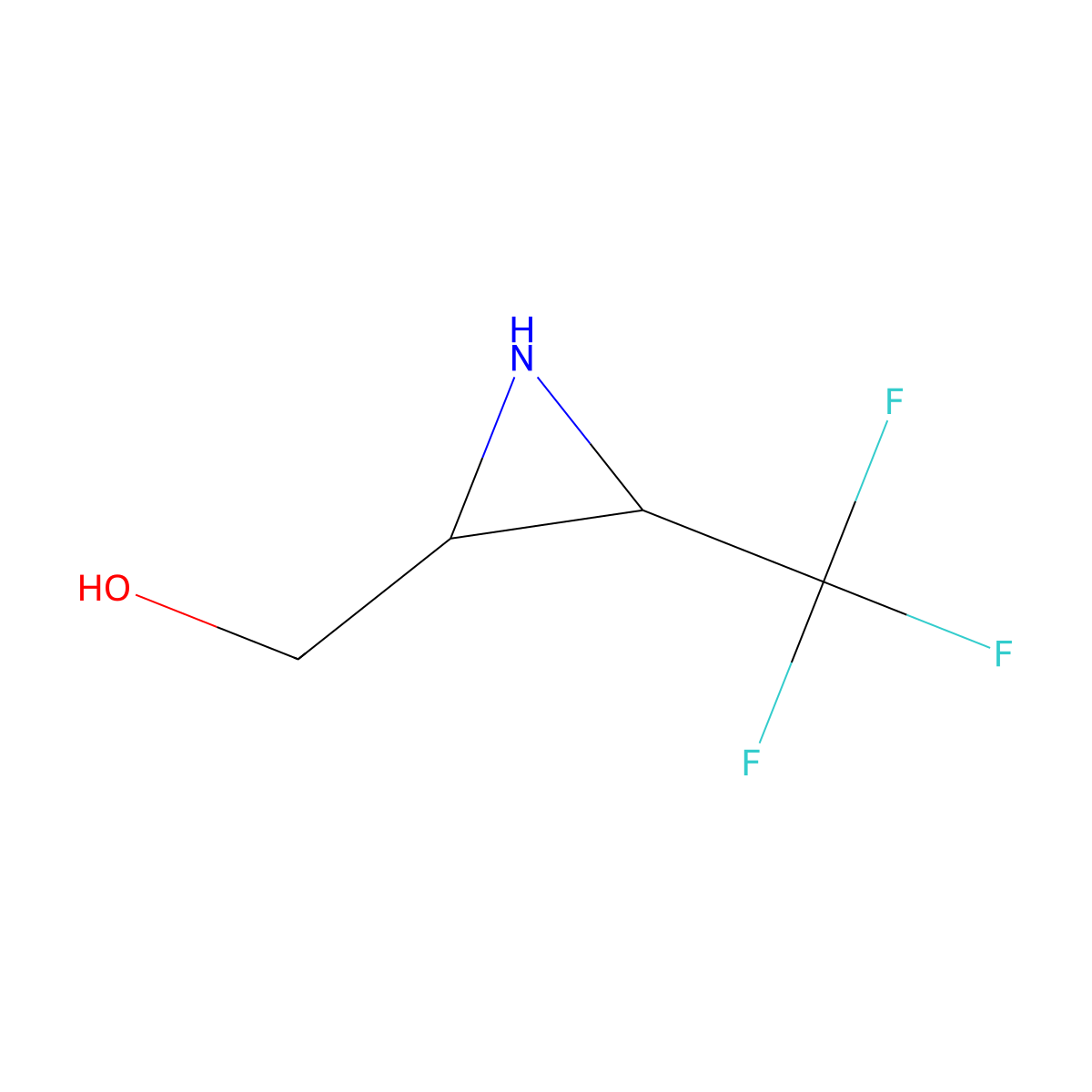 [3-(Trifluoromethyl)aziridin-2-yl]methanol molecular structure, CAS 2866308-42-9
