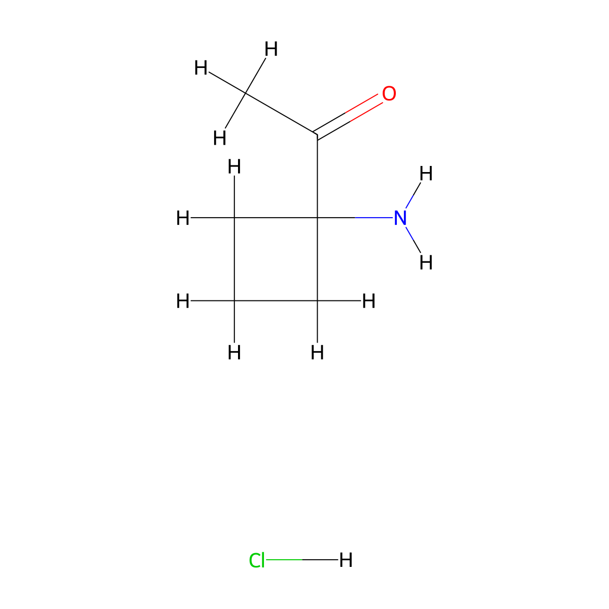 1-(1-Aminocyclobutyl)ethan-1-one hydrochloride molecular structure, CAS 2866308-46-3