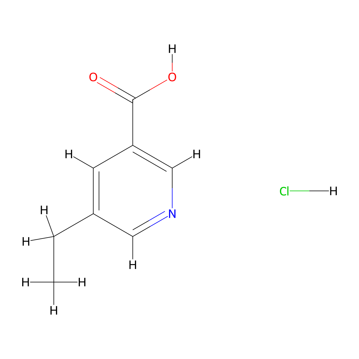 5-Ethylpyridine-3-carboxylic acid hydrochloride molecular structure, CAS 2866308-52-1