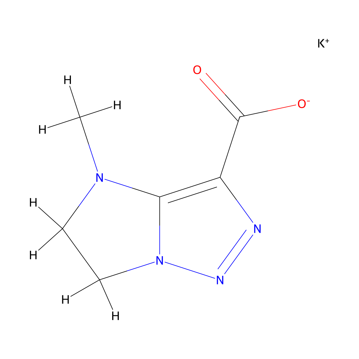 potassium 4-methyl-4H,5H,6H-imidazo[1,2-c][1,2,3]triazole-3-carboxylate molecular structure, CAS 2866308-53-2