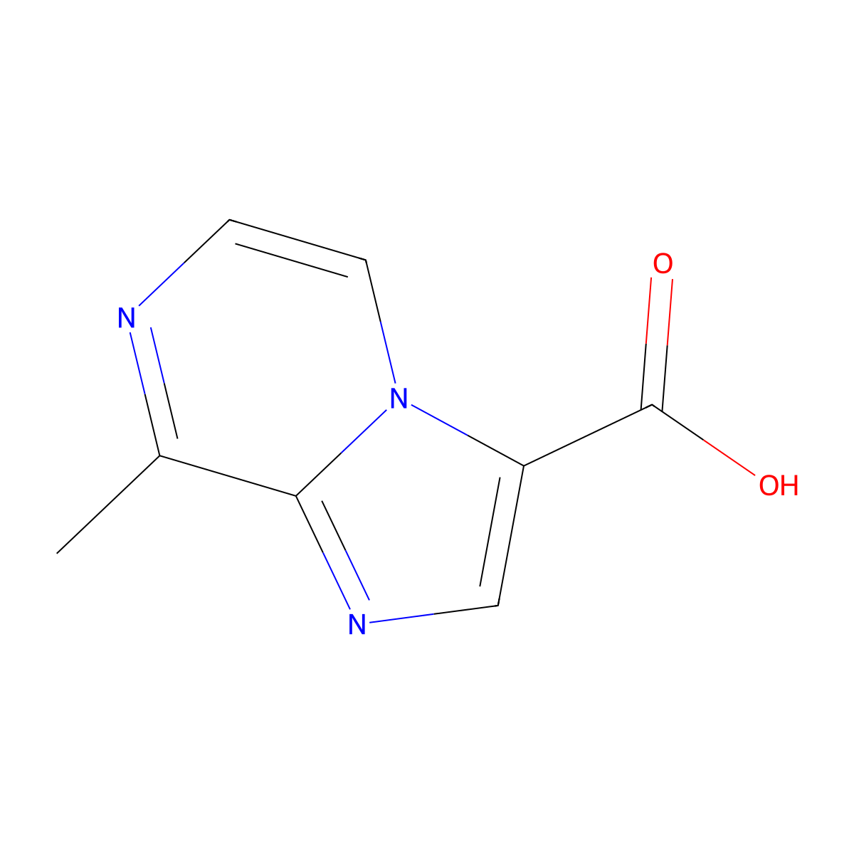 8-Methylimidazo[1,2-a]pyrazine-3-carboxylic acid molecular structure, CAS 2866308-74-7