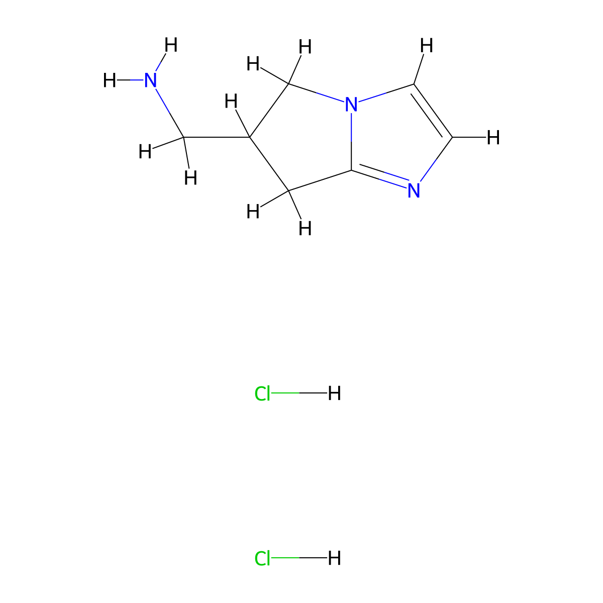 {5H,6H,7H-pyrrolo[1,2-a]imidazol-6-yl}methanamine dihydrochloride molecular structure, CAS 2866308-89-4